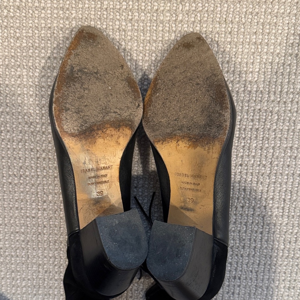 Isabel Marant Dabbs leather & suede side zip boots, size 39 - Picture 2 of 4
